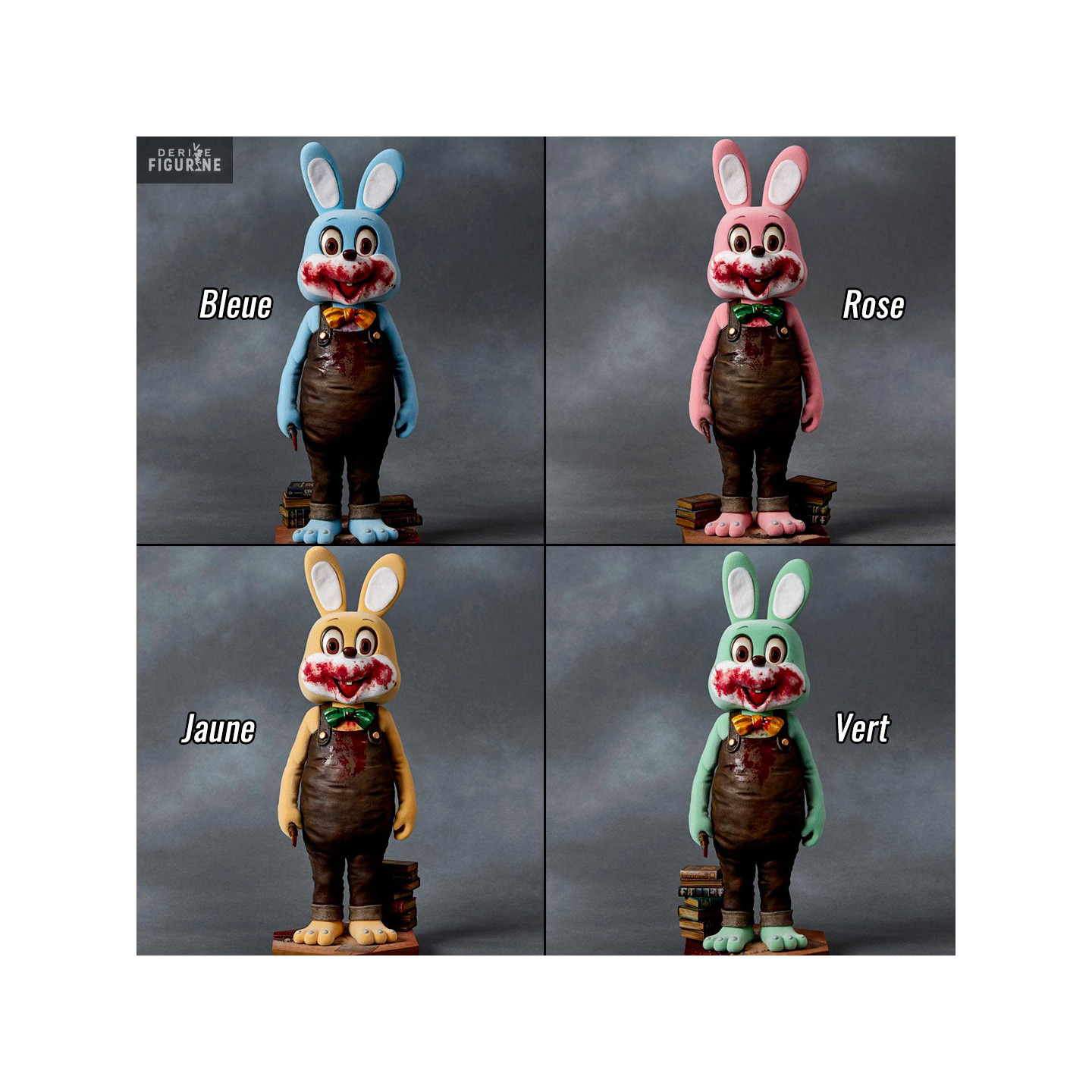 Figure Robbie the Rabbit Yellow, Green, Pink or Blue - Dead