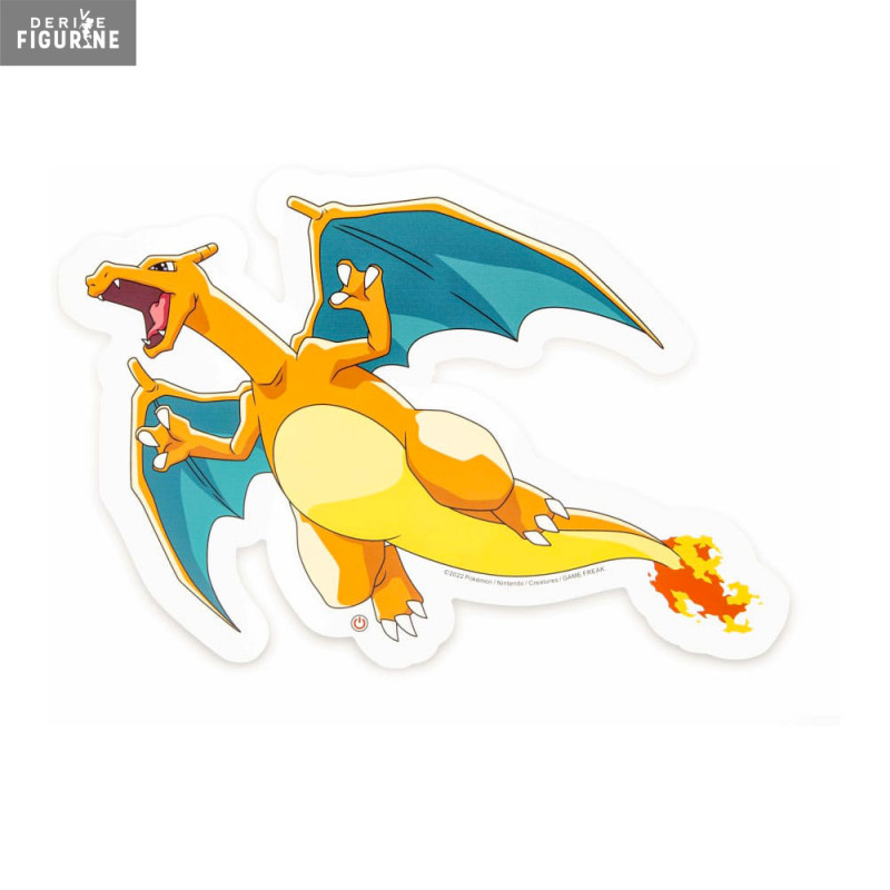 Figurine Mega Dracaufeu LED Pokémon Noir et Bleu - 24 cm avec