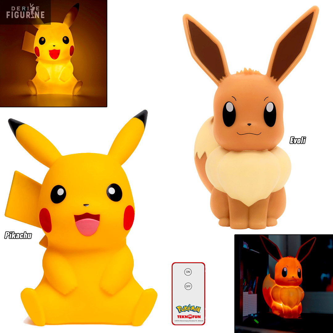 Lampe 3D Evoli ou Pikachu Sitting - Pokémon - Teknofun