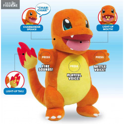 Peluche Pokémon Salamèche 50 cm Bandai : King Jouet, Peluches