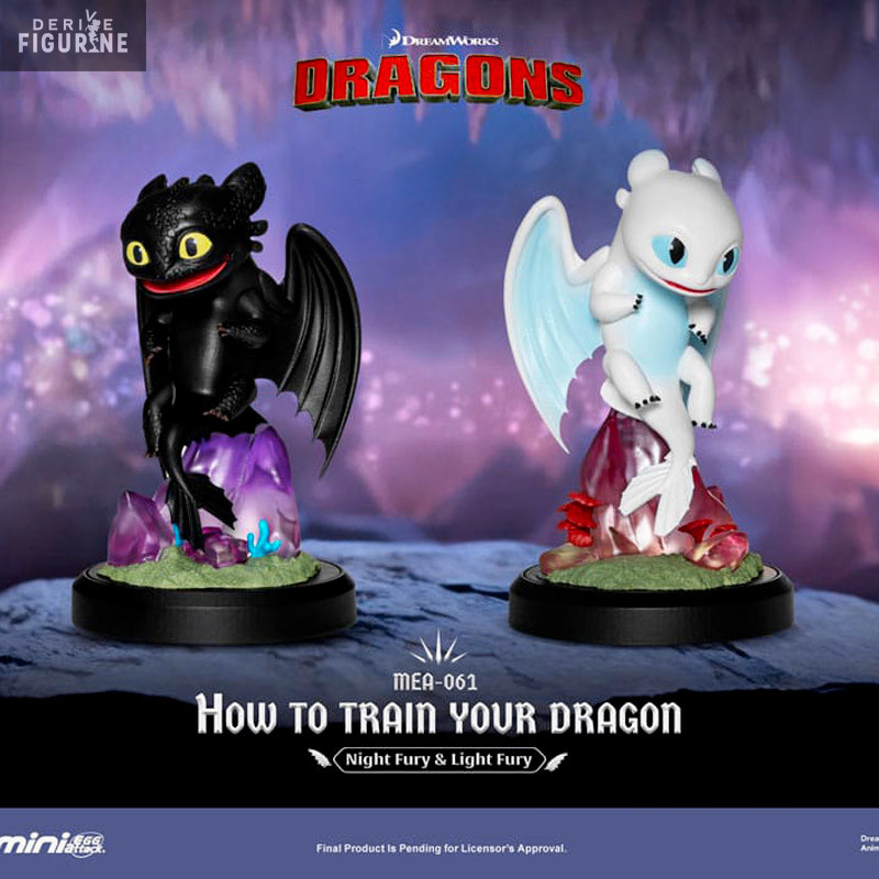 Pack Toothless & Light Fury figures, Mini Egg Attack - How To Train Your  Dragon - Beast Kingdom