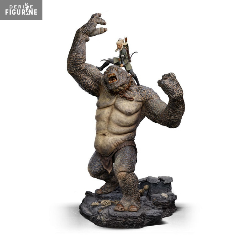 Cave Troll and Legolas figure Deluxe, Art Scale - The Lord of the 