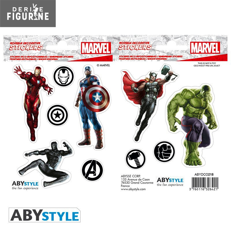 Mini stickers repositionnables Marvel - The Avengers - ABYstyle