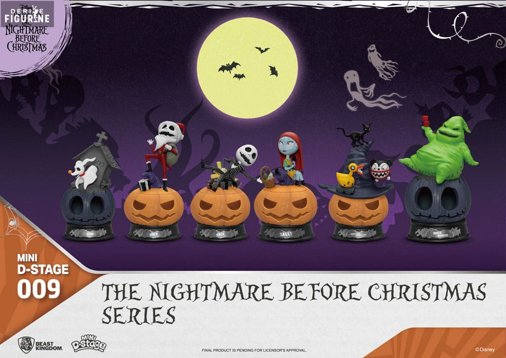 Pack 6 figures The Nightmare Before Christmas, Mini D-Stage