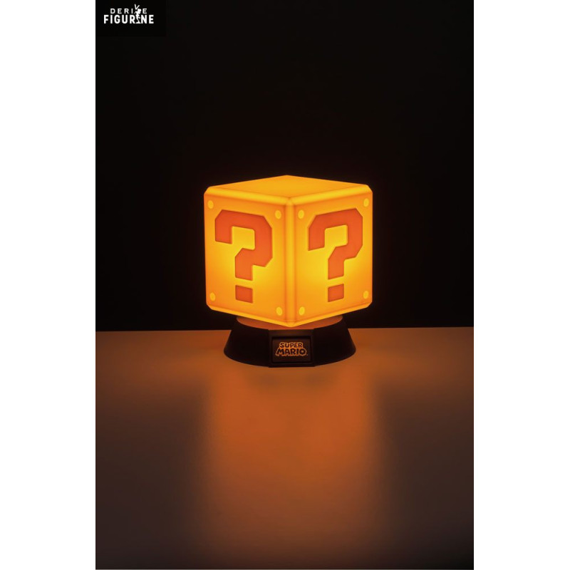Veilleuse Super Mario - Motif étoile, Champignons Vert Et Rouge, Bloc Interrogation - Couleur Verte, Câble Vert, Lumière Rouge