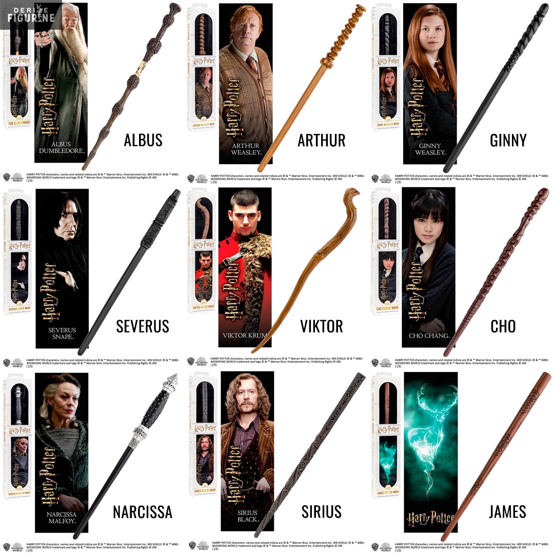 Albus, Arthur, Cho, Ginny, James, Narcissa, Severus, Sirius or Viktor wand  replica - Harry Potter - Noble Collection
