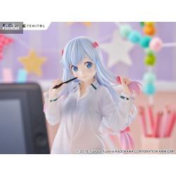 Figurine Anime Sagiri Izumi 23 Cm - Statue PVC Détaillée En T-shirt Blanc - Décoration Bureau Collection