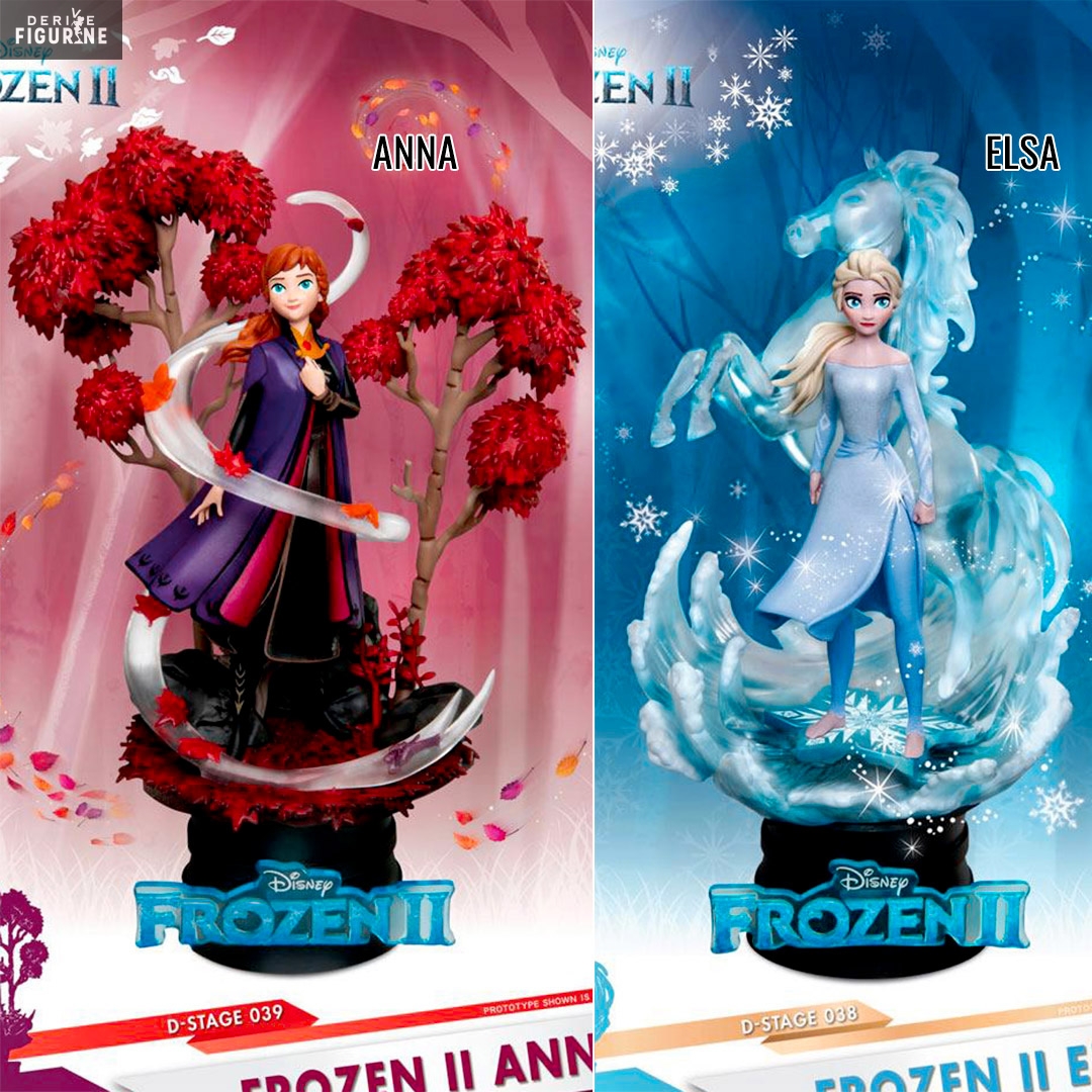 Disney, La Reine des neiges 2 - Figurine Elsa ou Anna, D-Stage