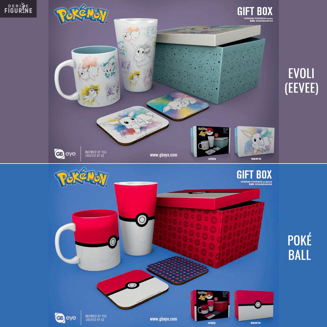Coffret cadeau Pokémon - Evoli évolutions ou Poké Ball - GB Eye